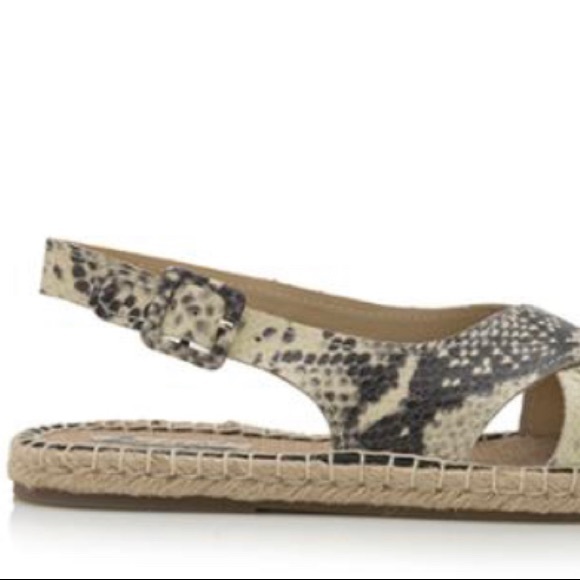 Pour La Victoire Beige Snake Embossed Olivia Espadrille Sandal - Picture 8 of 13